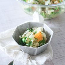 ごま油香る♩みかんとわさび菜の粒マスタードサラダ
