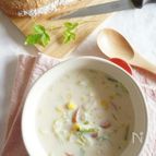 和風豆乳クリームスープ（お手軽レシピ）