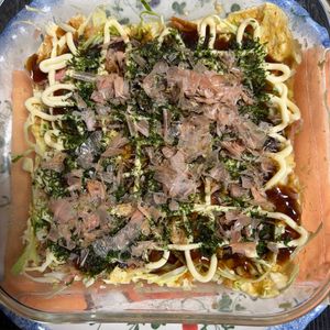 ゆっこの作ってみた!投稿(【ふわふわ豆腐お好み焼き】混ぜてチンするだけ！#電子レンジ)