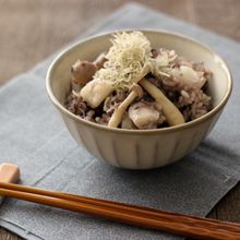 ちりめんじゃこと長芋の黒米入りご飯
