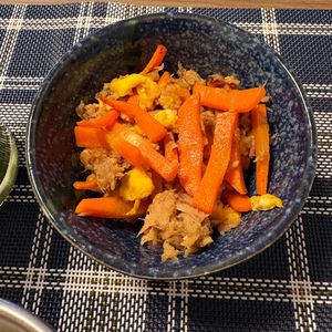 りっぺの作ってみた!投稿(卵感残る♡『ツナ缶まるごと人参しりしり』)