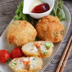 エビと枝豆のヘルシーお豆腐コロッケ