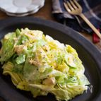 レンチン簡単あと1品に♪春キャベツと卵のシーザー風温サラダ