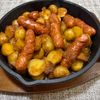 楽ラク手抜キッチン🐶🐾の作ってみた!投稿(旨すぎる！新じゃがとソーセージのオニオンソースまみれ焼き)