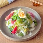 レタスとゆで卵さっぱりサラダ