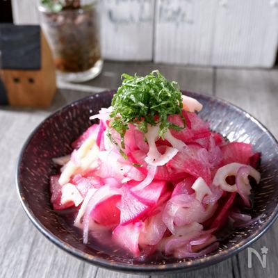 ＼すぐ出来る！／大根・玉ねぎ・レンコンの甘酢サッと漬け