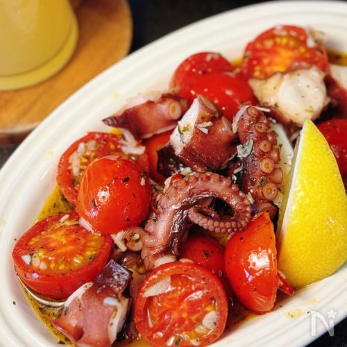 【タコとトマトのぺぺロン炒め】ワインが進む♡バル風おつまみ♪