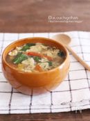 冷蔵庫にあるものでれんこんのとろみたまごのジンジャースープ♡