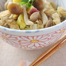 しめじとサツマイモの炊き込みご飯