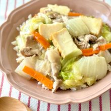 白菜と豚こまの和風あんかけ丼♪野菜がたっぷりとれる!
