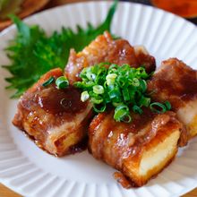 【絹厚揚げの甘辛肉巻き】レンジで簡単♪ボリュームおかず