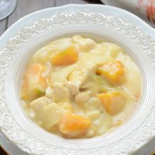 ルー不要【かぼちゃと鶏肉の豆乳シチュー】とろ～り優しいお味♡