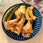 【手羽元のタンドリーチキン】野菜も一緒におうちでBBQ気分！