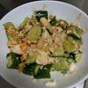 鶏皮坊主の作ってみた!投稿(5分で完成！【豆腐ときゅうりの韓国風旨ダレサラダ】包丁不要♩)