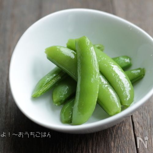 スナップエンドウの煮浸し