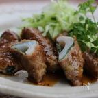 レンコンの豚肉巻きの生姜焼き