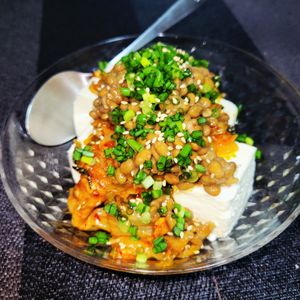 ヴェルの作ってみた!投稿(簡単！美味しい♪豚キムチのっけ冷や奴)