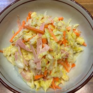 くだもの大好き🧡の作ってみた!投稿(塩麹で旨味UP♡ハム入りコールスローサラダ)