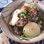 新たまねぎと牛肉の甘辛炒め＊牛コマ100gで4人分節約おかず