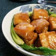 厚揚げ肉だんごのオイスターソース煮込み