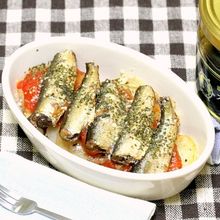 ポテトとオイルサーディンのチーズ焼き