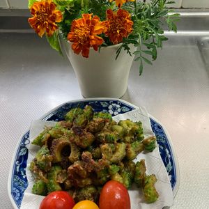 そら・ゆずの作ってみた!投稿(サクサク！フライドカレーゴーヤ)