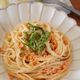 カリカリにんにくの明太子パスタ
