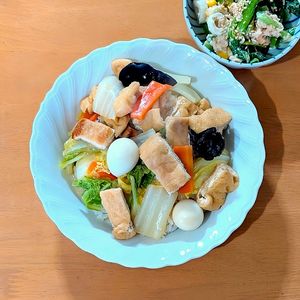 かおちゃんの作ってみた!投稿(節約にも♪さっとできる昔あげの中華丼)