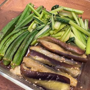 フミの作ってみた!投稿(【茄子とオクラの胡麻つゆお浸し】夏に食べたいさっぱり副菜♬︎)