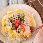 美味しすぎてぺろりと完食！明太クリームのたまご丼