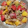 よっこの作ってみた!投稿(【ほんのりピリ辛】豚肉とパプリカのご飯がっつりホイコーロー風)