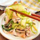 【梅ぽん昆布の冷しゃぶサラダ】きゅうり×豚肉を梅でさっぱりと