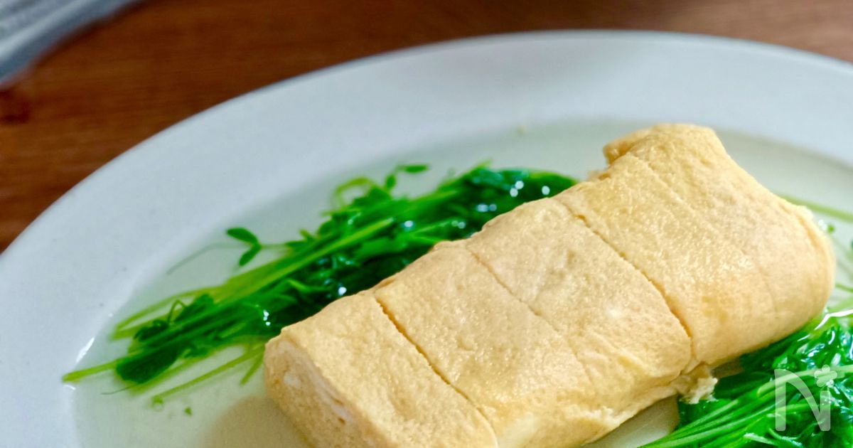 簡単♡だし巻き卵と豆苗の白だしびたし【節約・ヘルシー】
