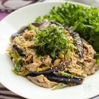 お肉やわらか♡なすとねぎの豚しゃぶサラダ