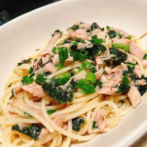 TAの作ってみた!投稿(だいたい家にあるものでぱぱっと作る「ツナとねぎの和風パスタ」)