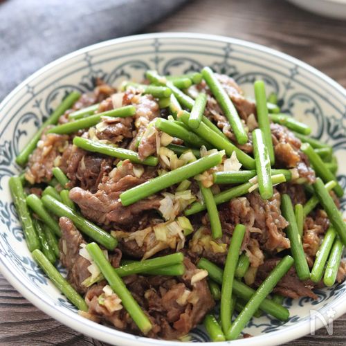 【牛肉とにんにくの芽の中華炒め】調味料全て小さじ2！