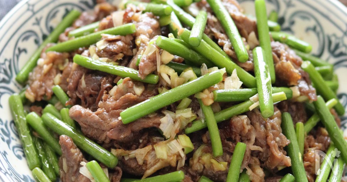 牛肉とにんにくの芽の中華炒め】調味料全て小さじ2！ | レシピサイトNadia