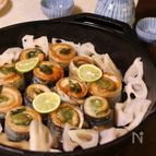 さんまのしそ巻き照り焼き