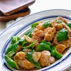 鶏肉とピーマンのにんにく味噌マヨソテー