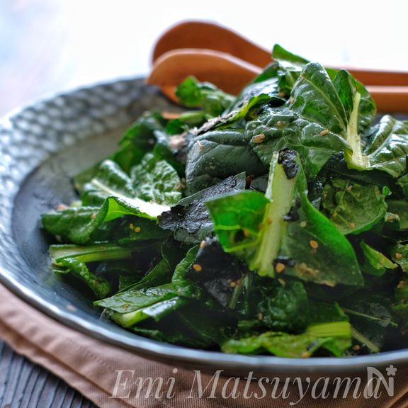 生でしゃきしゃき！＊小松菜のやみつきサラダ＊