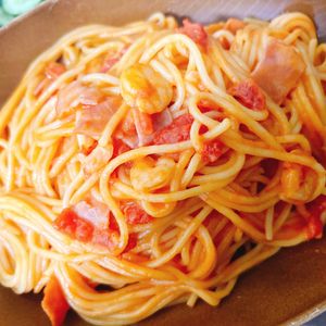 煌蓮mamの作ってみた!投稿(簡単お店クオリティ♡『海老とベーコンのトマトクリームパスタ』)