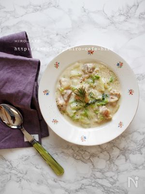 白菜とチキンのあったかクリーム煮☆