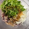 切って和えるだけ♪かつおのたたきで香味サラダ♡の工程1