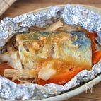 メープルシロップでさばの味噌煮のホイル焼き
