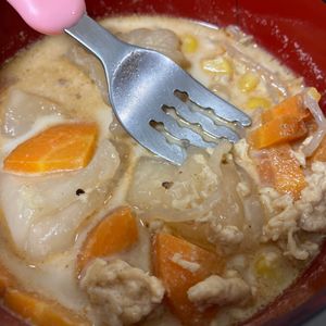 ここあの作ってみた!投稿(【豚ひき肉としらたきのちゃんぽん風スープ】簡単調味料で作れる)