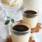 黒蜜きな粉ソースの、和風豆乳プリン