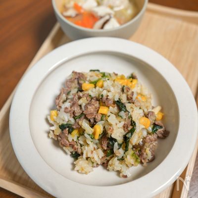 【2歳】ペッパーランチ風炒飯【幼児食・取り分けごはん】