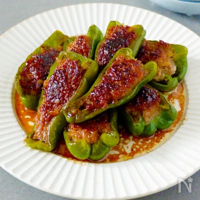 【失敗しない定番おかず】白いごはんに凄く合うピーマンの肉詰め