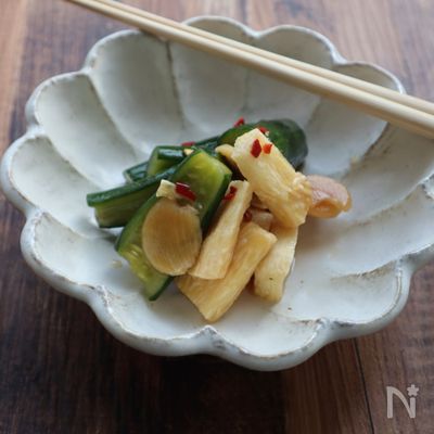 きゅうりと山芋のピリ辛漬け〜にんにく風味〜