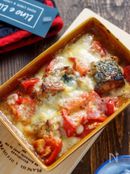 サバ缶とトマトのマヨチーズ焼き【#乗せて焼くだけ】